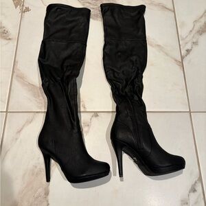 Thalia Sodi Black Over-the-Knee Stiletto Boots